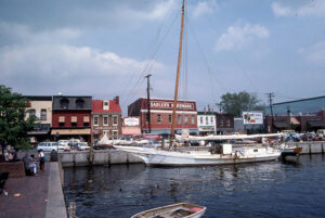 Annapolis city dock with Sadlers Hardware
