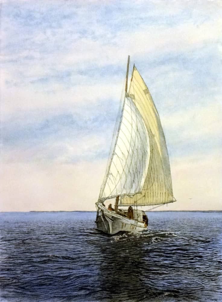 sailboat painting by Neil Harpe